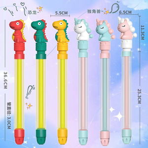 Pistolet à eau extractible pour enfants, dessin animé transparent, 36.6Cm, pour jouer sur la plage, jouet pour enfants - Product Image 1