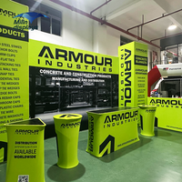 Offre Spéciale personnalisé imprimé 10x20FT aluminium Tension tissu affichage salon stand idée de conception 3x6M stand d'exposition