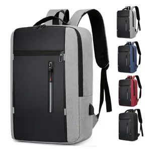 2024 nouvelle tendance Oxford sac étanche mode sac à dos bureau ordinateur sac à dos sac pour ordinateur portable couleur Pure sac à dos sac avec USB