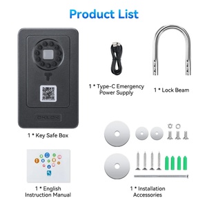 2024 New Arrival Smart Wifi Digital App Password Acrylic Fire Resistant Medicine Jewelry Key Storage Safe <b>Lock</b> <b>Box</b> Wall Mounted - Product Image 6