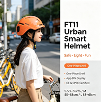Casque de Commutation Urbaine Intelligent MOON FT11 avec Écran LED Intégré, Antichoc, Respirant, Conception Unisexe, Technologie In-Mold pour la Ville