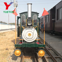 Conception 3D gratuite parc d'attractions extérieur manèges carnaval Locomotive Mini piste Train chemin de fer Miniature Petit train à vapeur à vendre