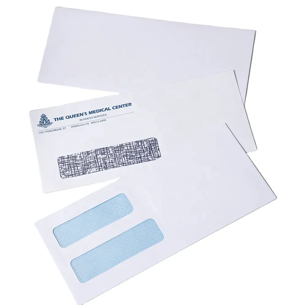 미국 세금 영수증 맞춤 싱글 더블 Windows 보안 종이 편지 봉투