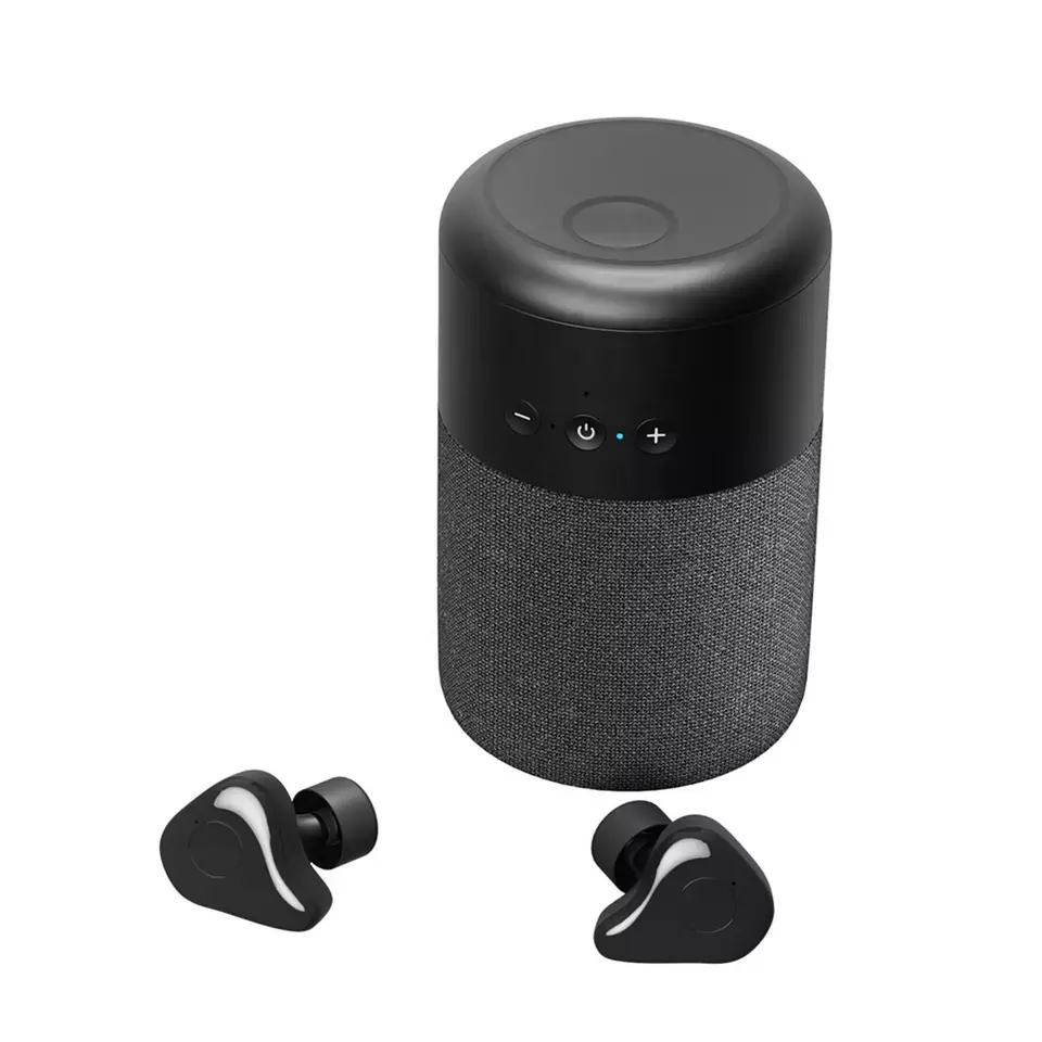 Buona versione promozionale 5.1 auricolari e altoparlanti 2 in 1 con custodia di ricarica cuffie Wireless altoparlante auricolare Bluetooth