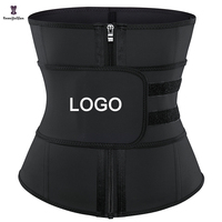 Corset de ceinture à sangle avec logo personnalisé pour femmes Corset de compression à 7 os en acier avec fermeture éclair en latex-Taille Plus