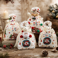 2026 Nieuw ontwerp herbruikbare cadeauverpakking voor Kerstavondkaarsen, vredesfruit cadeauzakje, kinderhandtas voor snoepjes