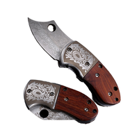 Couteau de poche promotionnel Scimitar Shop, mini, en acier inoxydable, durable, pour la survie, bord lisse, garantie 1 an, pour l'extérieur