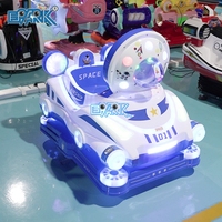 Çocuk elektrikli sikke itici Video oyunu konsol sallanan araba ve uzay gemisi üfleme kabarcık özelliği ile