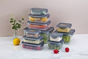 Ensemble de 12 pièces en plastique pour le stockage et la conservation des aliments de cuisine Boîte de conservation fraîche Boîte à légumes hermétique pour la préparation des repas au micro-ondes - Product Image 6