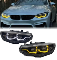 Nouvel ensemble de phares LED bicolores pour Série 4 F32 2012-2019 Blanc/Jaune 4000 Lm 3000K DRL Remplacement de phare avant