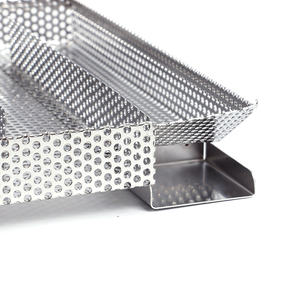<span class=keywords><strong>Plateau</strong></span> <span class=keywords><strong>de</strong></span> fumage robuste en acier inoxydable perforé, résistant à la chaleur, pour la découpe et le pliage, idéal pour le barbecue domestique et commercial - Product Image 3