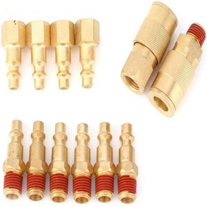 Brass Quick Connect Coupling Set 1/4 NPT 12 Piece Pneumatic Tool Accessories - Product Image 5