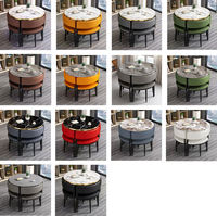 Ensemble de meubles de salle à manger, table et chaises, ensemble de 4 places, table à manger ronde moderne de luxe pour la cuisine, ensemble de 4 chaises