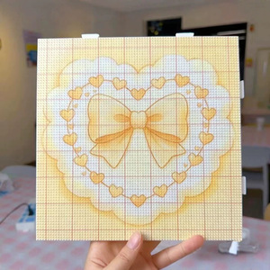 Tablero de pintura de diamantes de plástico hecho a mano, 14x14 cm, para herramientas de manualidades del día de San Valentín - Product Image 3