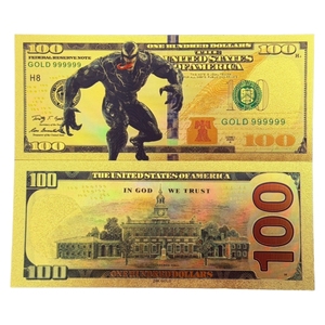 Nuevo Set de 15 <span class=keywords><strong>Billetes</strong></span> de <span class=keywords><strong>100</strong></span> Dólares de Superhéroes Americanos 2026, Bañados en Oro de 24K, para Regalo - Product Image 3