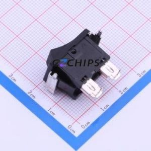SDDJE12200 Rocker Switch Through hole Component (THT) Switch 21mm 15mm 24.2mm Concave Bend - Product Image 1