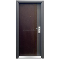 Porte d'entrée moderne en acier inoxydable avec système coulissant principal Portes extérieures en bois à double pivot pour maisons avec serrure intelligente