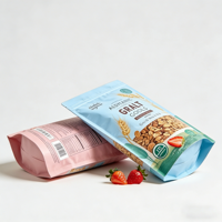 Sachets personnalisés à fermeture éclair pour snacks, flocons d'avoine, fruits secs, aliments pour animaux de compagnie – Emballages en plastique de qualité alimentaire