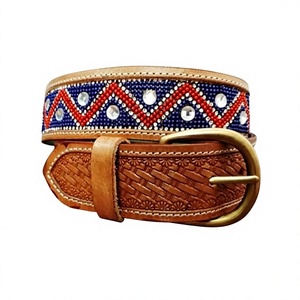 Ceinture robuste en cuir de vachette style vintage américain BS INTERNATIONAL avec boucle carrée en acier, prix raisonnable, transfert thermique - Product Image 5