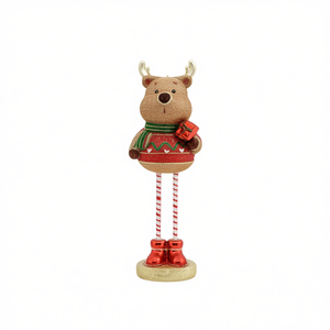 Reindeer Christmas Ornament Resin Cartoon Holiday Decoration Mixed Colors - Product Image 1