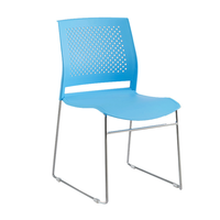 Vantervi Chaise de visiteur de style moderne Mobilier de conférence en plastique sans accoudoirs pour salle de réunion