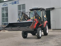 جرار صغير, 404 504 604 جرار صغير 40hp 50hp 60hp جرار صغير مدمج للبيع مع لودر أمامي و حفارة