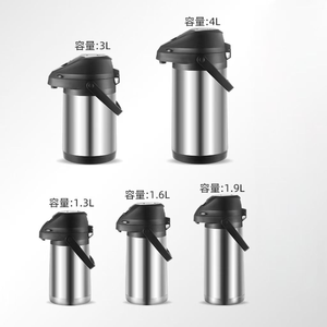 Distributeur d'eau et de café thermique à double paroi en acier inoxydable avec pompe, 1,6 L, 1,9 L, 3 L, 4 L - Product Image 2