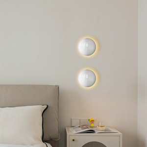 Minimalist Creamy Wall <b>Lamp</b> Vintage Bauhaus Style LED Ambient Light for Master Bedroom Bedside Living Room <b>Study</b> Background Wall - Product Image 5