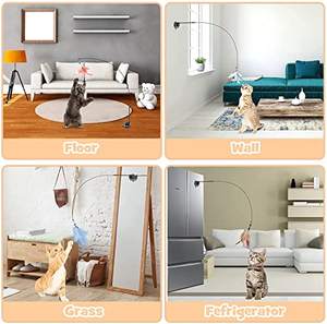 Petdom Interactive Interactive Abnehmbares Katzen spielzeug Katzen feder spielzeug mit Super Saugnapf <span class=keywords><strong>Cat</strong></span> <span class=keywords><strong>Teaser</strong></span> <span class=keywords><strong>Wand</strong></span> - Product Image 4