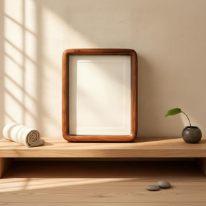 Marco de Fotos de Madera de Teca Sólida 3x4, Marco Pequeño y Bonito 2x3 para Exhibición en Pared o Mesa, Fotos Familiares y Decoración de Bodas - Product Image 5