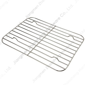 Grille de cuisson rectangulaire en acier inoxydable 33x24x1,6H cm, résistante au four, pour refroidir gâteaux, pains et pâtisseries - Product Image 2