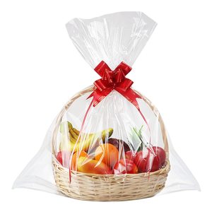 24 X 30 Inches Cello <strong>Bags</strong> <strong>Large</strong> <strong>Cellophane</strong> Wrap Clear <strong>Cellophane</strong> Gift Basket <strong>Bags</strong> for Treats Fruit Basket Gift Wrap - Product Image 1