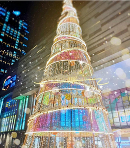 Árbol de Navidad LED 3D Grande Personalizado con Motivo Luminoso IP65 para Decoración Navideña del Hogar y Paisajes - Product Image 1