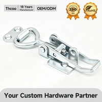 Loquet à ressort personnalisé en acier galvanisé et inoxydable, réglable, avec trou pour cadenas, pour boîte OEM/ODM