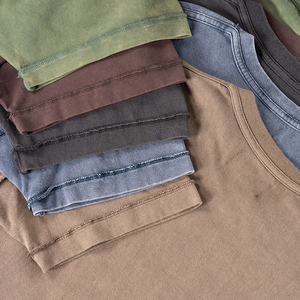 TKAN41 Custom Acid Wash Streetwear Man T Shirt Heavyweight 260Gsm Boxy Fit Drop Shoulder Blank Vintage Graphic Oversized <b>Tshirt</b> - Product Image 2