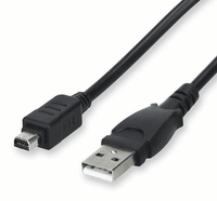 Cable de datos y carga de cable de cámara USB de alta calidad 1,5 M 12Pin para Olympus/USB6 12P