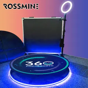 Rossmine 고품질 360 도 Selfie 슬로우 모션 비디오 휴대용 Photobooth 360 사진 부스 자동 카메라 회전 플랫폼