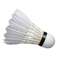 DunRun DR-11 Shuttlecock Bulu Tangkis Profesional Kustom Kelas Satu Bulu Angsa Lurus dengan 2 Lapis Serat Gabus