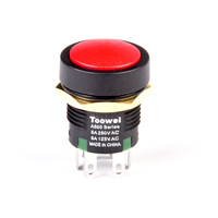 Interrupteur à bouton-poussoir TOOWEI étanche IP67 16 mm à verrouillage momentané 6 broches 4 broches DPDT DPST