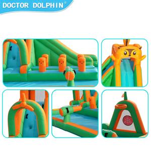 थोक विशाल inflatable पानी स्लाइड पार्क दोहरी स्लाइड, चढ़ाई दीवार, स्प्लिश पूल आउटडोर/इनडोर बच्चों पार्टी बाउंस हाउस - Product Image 6