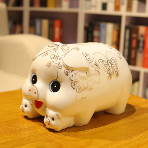 Hucha de unicornio hecha en forma de cerámica, con contador, hucha personalizada - Product Image 2