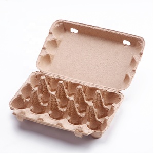 Paper Pulp Egg Carton Biodegradable Pulp Fiber Egg Tray Molded Paper Pulp Packaging Tray Carton Box For Shipping
