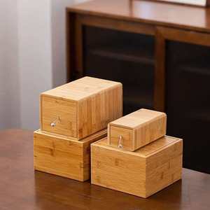 Caja de almacenamiento de bambú rectangular con forro de terciopelo extraíble para pulseras de nueces 380g ZD 43566 - Product Image 4