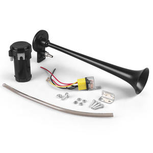 แตรสัญญาณเสียง12V แตรรถบรรทุกรถแตรรถเสียงดังสุดโลหะคอมเพรสเซอร์เดี่ยว180 <span class=keywords><strong>Hertz</strong></span> Moto เรือ - Product Image 1