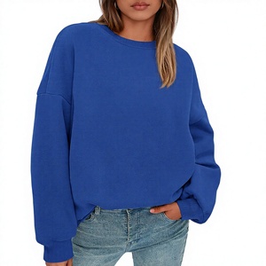Sudadera de cuello redondo de moda para mujer, top de forro polar oversize, proveedor mayorista de moda de otoño - Product Image 1