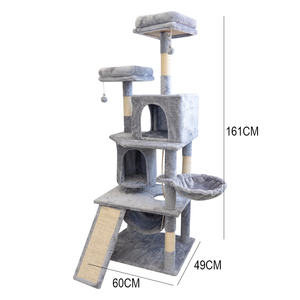 Produttore all'ingrosso sisal grigio grande gatto albero <span class=keywords><strong>scratcher</strong></span> pet prodotto - Product Image 3