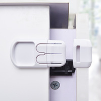 Verrou de sécurité pour armoire et réfrigérateur pour enfants, en plastique, à angle droit, pour la protection des bébés, pour la maison