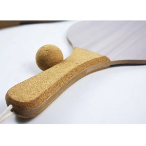 Set di Racchette da Spiaggia in Legno con Manici in Sughero e Palla, Giochi all'Aperto, Divertimento in Giardino, <span class=keywords><strong>Attività</strong></span> Ricreative per Famiglie - Product Image 5