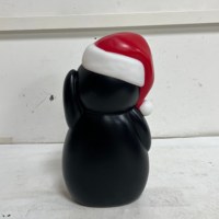 Décoration de table en forme de pingouin avec LED intégrées, statue de personnage festif pour tables de Noël, bibliothèques et armoires à vin