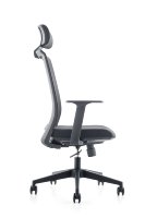 Chaise de bureau d'ordinateur à maillage rotatif noir personnalisé moderne pas cher
